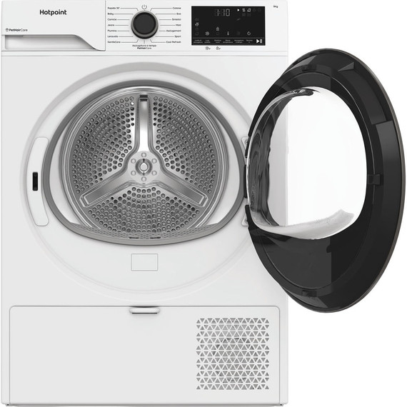 Hotpoint Ariston Asciugatrice a pompa di calore , libera installazione, 9 kg - HPT 93D BS IT - Délica