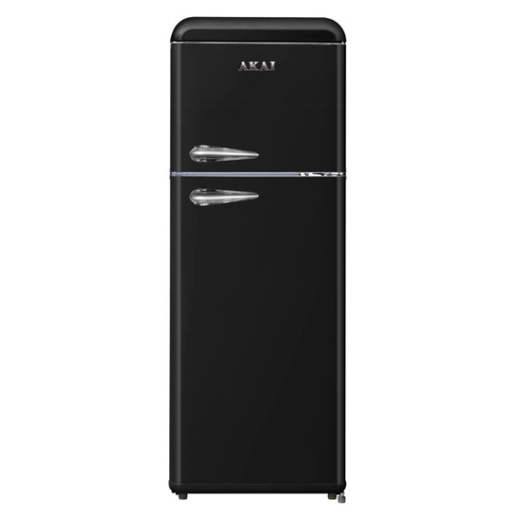 AKAI Frigorifero Doppia Porta 240L Retrò Classe E - Nero