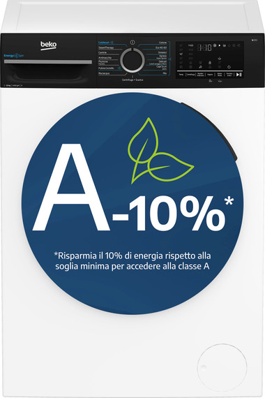 Beko b300 BMWEP10147DB: Lavatrice 10kg, classe A-10%, 1400giri, tecnologia EnergySpin™, funzione a vapore SteamCure™