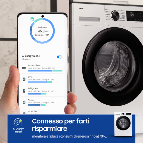 Samsung Lavatrice Crystal Clean™ 9 kg WW90CGC04DAEET