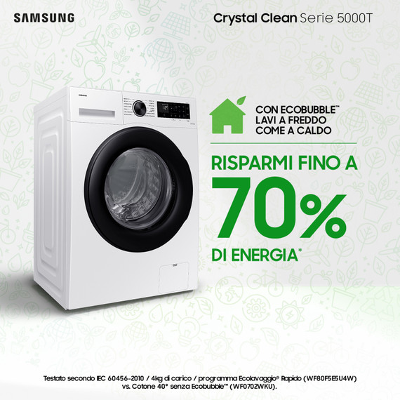 Samsung Lavatrice Crystal Clean™ 9 kg WW90CGC04DAEET