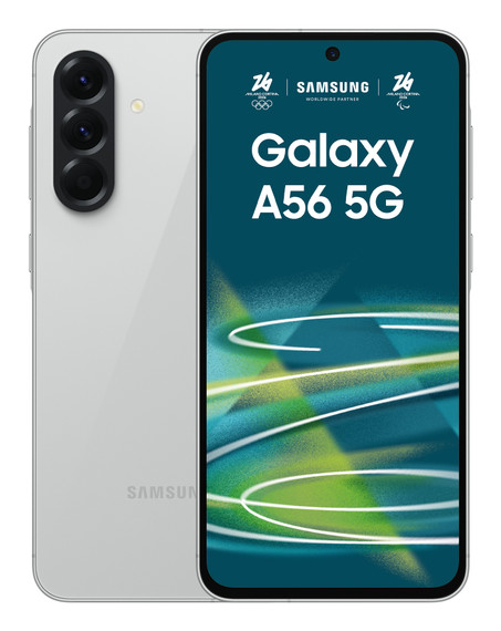 Samsung Galaxy A56 5G, Smartphone con Funzioni intelligenti, Display Super AMOLED 6.7”, 8GB RAM, 128GB, Camera 50MP, Batteria 5.000 mAh, IP67, Awesome Lightgray