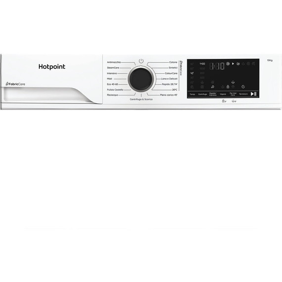 Hotpoint Ariston HB 103 CARE IT, Capacità 10kg, classe A -30%, Motore Inverter, 1400 giri, Display digitale XL, Vapore,
