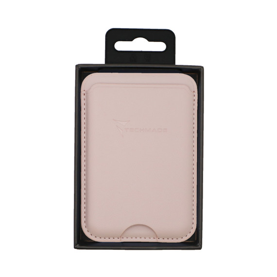 Techmade Smart Wallet Slim Magnetic 3 Carte Black Pink