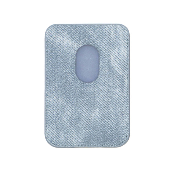 Techmade Smart Wallet Slim Magnetic 3 Carte Jeans Light Blue