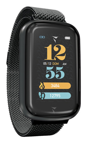 Techmade Steps 3,68 cm (1.45") Digitale Touch screen Metal Black