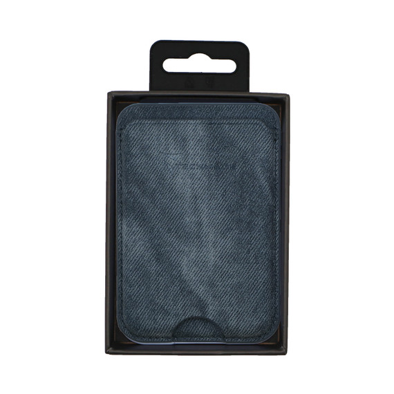 Techmade Smart Wallet Slim Magnetic 3 Carte Jeans Blue