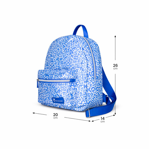 Techmade Zaino Love Kids Write TM-JL8108-003 – Tasca Tracker – Blu