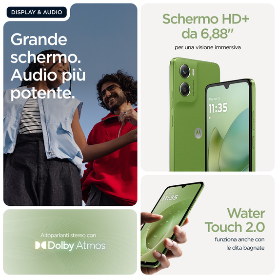 Motorola moto g06 17,5 cm (6.88") Doppia SIM Android 15 4G USB tipo-C 4 GB 256 GB 5200 mAh Verde