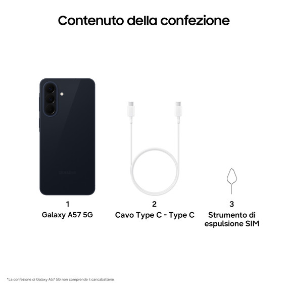 Samsung Galaxy A57 5G 17 cm (6.7") Doppia SIM Android 16.0 USB tipo-C 8 GB 128 GB 5000 mAh Blu marino