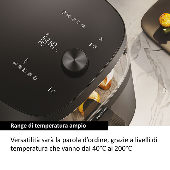 Haier I-Master Series 5 HAF5TWA 011 6,5 L Indipendente 2000 W Friggitrice ad aria calda Nero