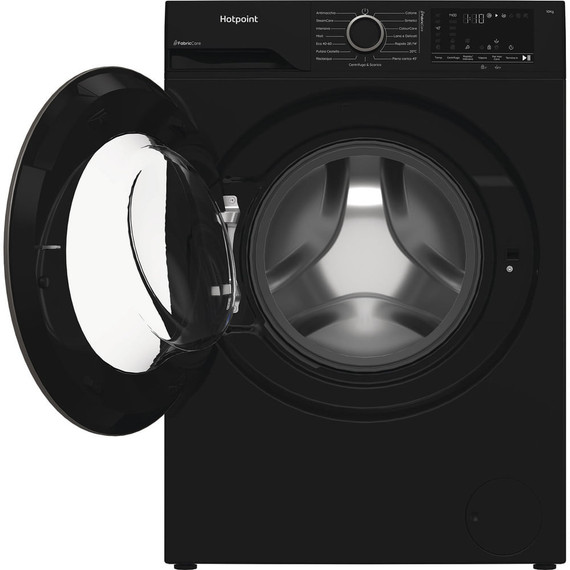 Hotpoint Ariston HB 103B CARE IT, Capacità 10kg, classe A -30%, colore Black, 1400 giri, Display digitale XL, Vapore