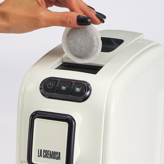 Toraldo La Cremosa Macchina Caffè a Cialde Bianco 1100W 19 Bar