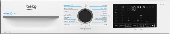 Beko b300 BMWT31241A: Lavatrice 12kg, Classe A, 1400giri, linea estetica NX, motore ProSmart Inverter, Display Touch, oblò nero, tecnologia EnergySpin™, tecnologia a vapore SteamCure™