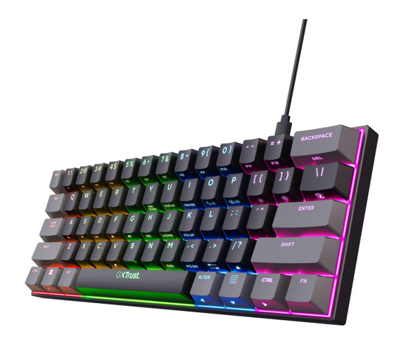 Trust GXT 867 Acira tastiera Gaming USB QWERTY Italiano Nero