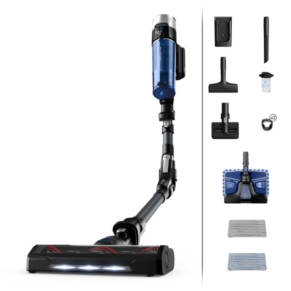 Rowenta RH20C2 Aspirapolvere a bastone 2 in 1 Batteria Secco e bagnato Senza sacchetto 0,4 L 250 W Nero, Blu