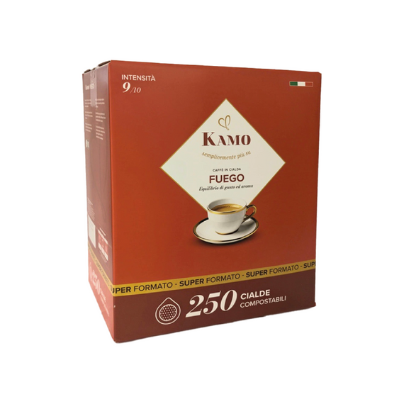 Kamo Fuego Cialde Compostabili AL 250 pz Espresso Intenso