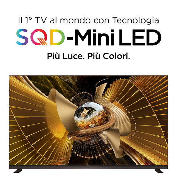 TCL X11L TV 75X11L SQD‑Mini LED da 75”, 4K UHD, 9000 nit e 11.520 zone di dimming, Smart Google TV a 144Hz, Dolby Vision & Atmos, Audio Bang & Olufsen