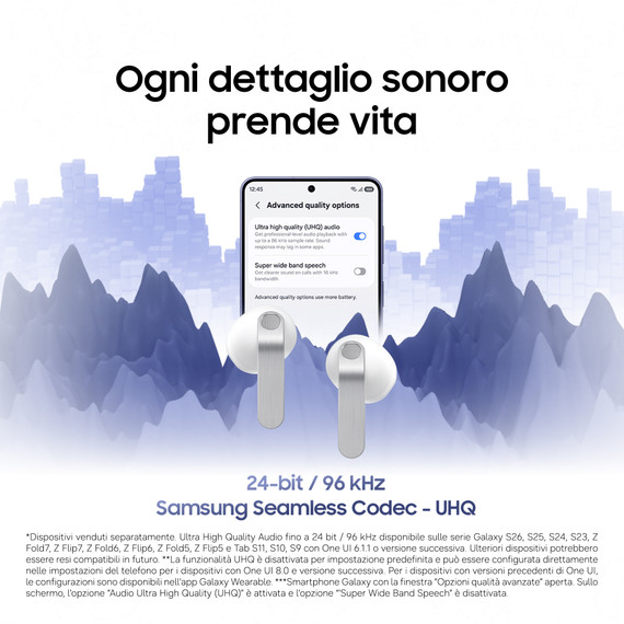 Samsung Galaxy Buds4, Black, Corpo in metallo, Altoparlante a 1 via, equalizzatore adattivo, Chiamate cristalline, Audio a 360°, ANC, Controllo adattivo del rumore Connessione senza interruzioni e One UI, Galaxy AI pronto ai comandi vocali