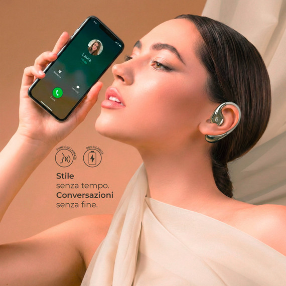 ETRES Auricolari Wireless LBL Borsetta AI ENC Touch - Beige