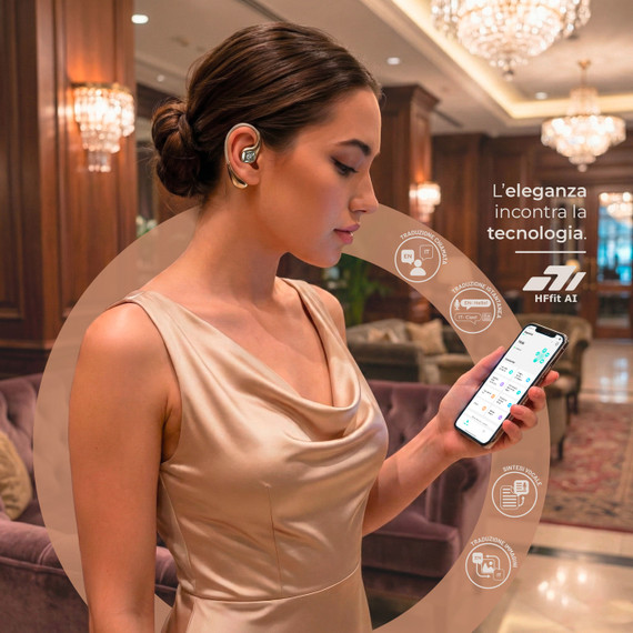 ETRES Auricolari Wireless LBL Borsetta AI ENC Touch - Beige