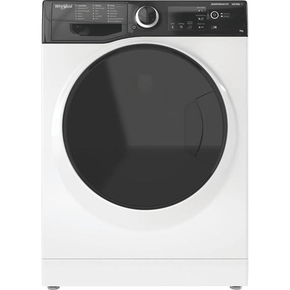 Whirlpool WSB 726 D IT, 7kg, classe A, colore Bianco, Inverter, 1200 giri, Display digitale XL, porta dark screen, Vapore