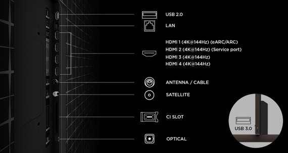 TCL X11L TV 85X11L SQD‑Mini LED da 85”, 4K UHD, 10.000 nit e 14.400 zone di dimming, Smart Google TV a 144Hz, Dolby Vision & Atmos, Audio Bang & Olufsen