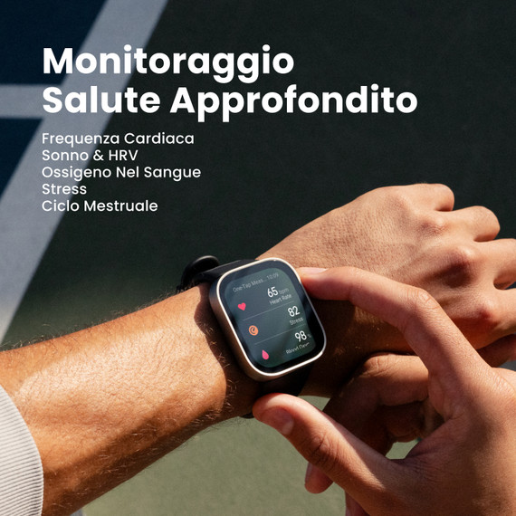 Amazfit Bip Max 5,26 cm (2.07") AMOLED Digitale 432 x 514 Pixel Touch screen Argento Wi-Fi GPS (satellitare)