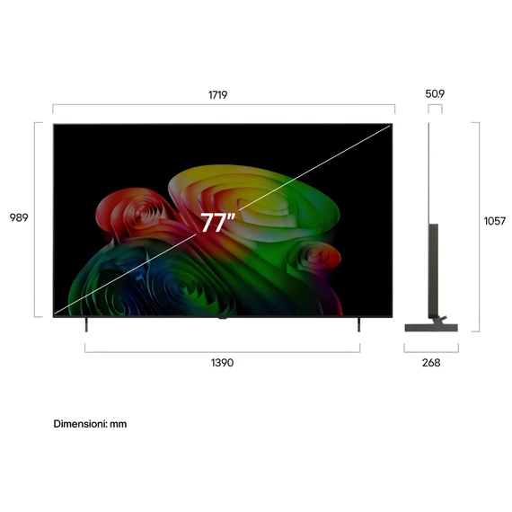 LG OLED AI 77'' Serie B6E OLED77B6ELC, 4K, Nero perfetto, Dolby Vision, Processore α8 Gen3, 120Hz, G-Sync, SMART TV 2026