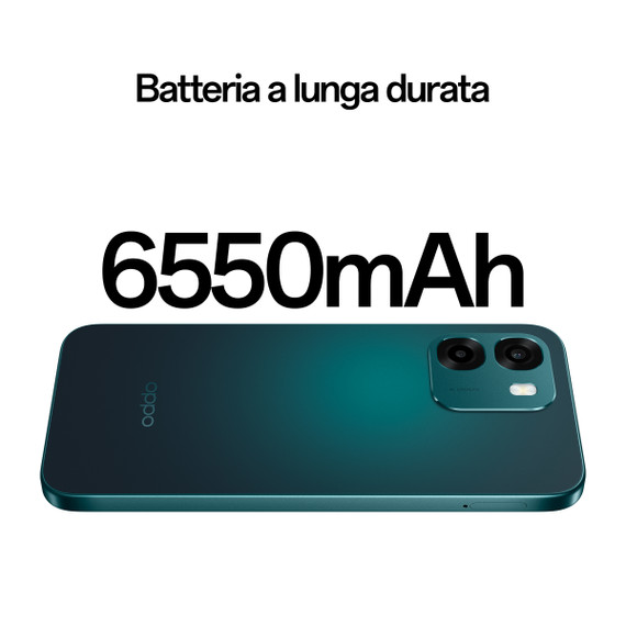 OPPO A6 AI Smartphone, doppia fotocamera 50MP+2, Selfie 8MP, Display 6.75” 120HZ IPS HD+, 6550mAh, RAM 6GB(Esp2GB/4GB/6GB)+ROM 256GB [Versione Italia], Sapphire Black