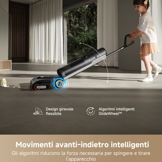 Dreame H15 Pro Combo Aspirapolvere elettrica Batteria Secco e bagnato Senza sacchetto 400 W Nero, Grigio 5 Ah
