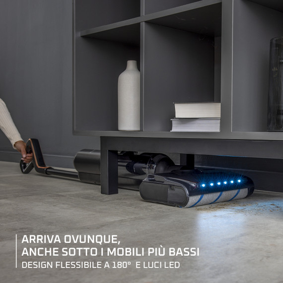 Rowenta X-Clean 7 , Lavapavimenti Senza Fili, Autonomia 50', Tecnologia Smart, Assistente Vocale, Autopulizia e Asciugatura, Luci Led, Pulizia Bordi, GZ5736