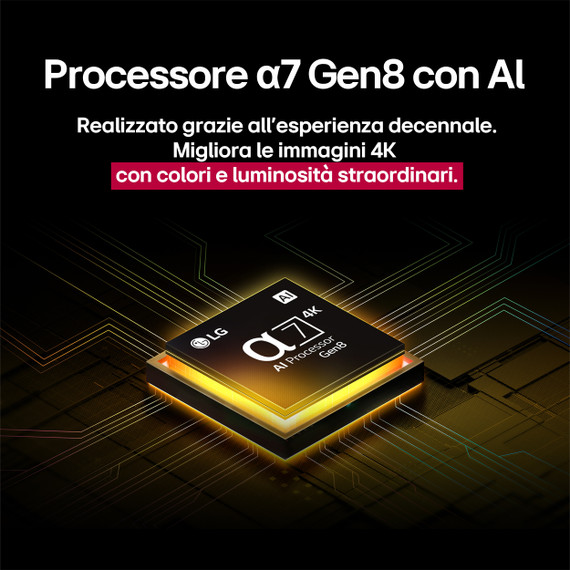 LG QNED AI 55QNED80A6A TV Serie QNED80 55'' 4K, α7 Gen8, HDR10, 20W, 3 HDMI con Game Optimizer, Smart TV WebOS 25