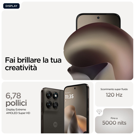 Motorola moto g77 17,3 cm (6.8") Dual SIM ibrida Android 16.0 5G USB tipo-C 8 GB 256 GB 5200 mAh Nero