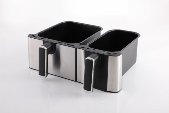 Ardes ARFRYA03D friggitrice Doppia 9 L Indipendente Friggitrice ad aria calda Nero, Acciaio inox
