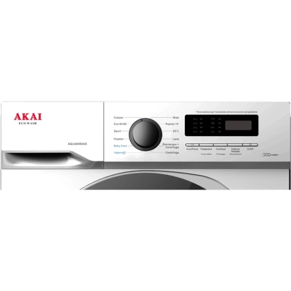 Akai Aqua9060AS Lavatrice 9Kg 1400 Giri Motore Inverter Classe A
