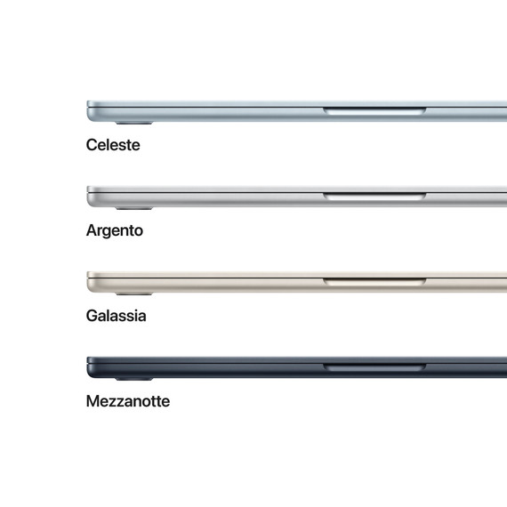 Apple MacBook Air 13" M5 chip 10‑core CPU 8‑core GPU, 16GB, 512GB SSD - Argento