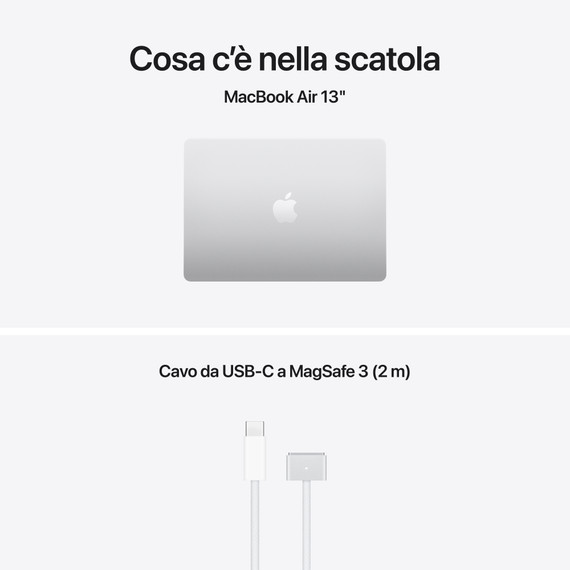 Apple MacBook Air 13" M5 chip 10‑core CPU 8‑core GPU, 16GB, 512GB SSD - Argento