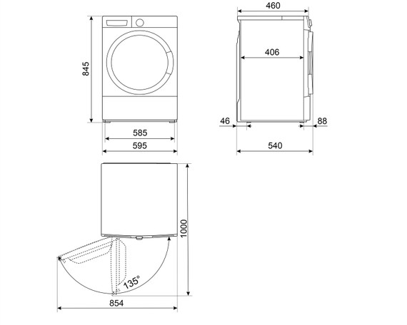 Smeg W3084A20 lavatrice Caricamento frontale 8 kg 1400 Giri/min Bianco