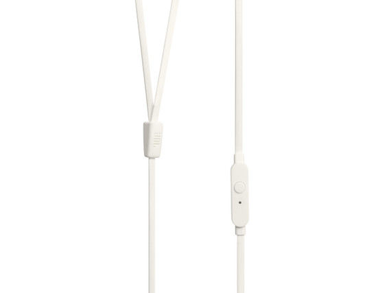 JBL Tune 110, Intra-auricolari con cavo, con comando/microfono, Bianco