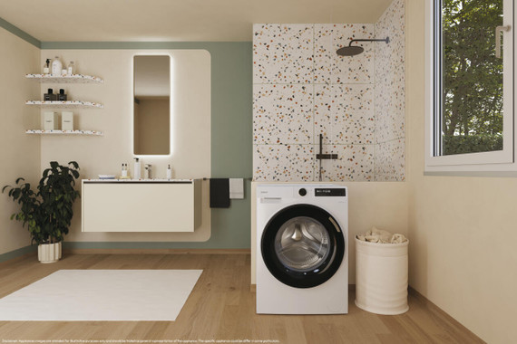 Candy ProWash 500, Lavatrice Carica Frontale 13 KG, 20% più efficente della classe A, 1400 giri, Bianco, Inverter, Vapore, Wi-Fi, Smart Wash, BR 413BL8-S