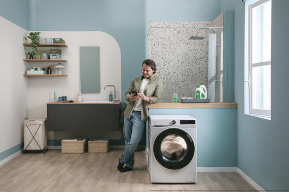 Candy ProWash 500, Lavatrice Carica Frontale 13 KG, 20% più efficente della classe A, 1400 giri, Bianco, Inverter, Vapore, Wi-Fi, Smart Wash, BR 413BL8-S