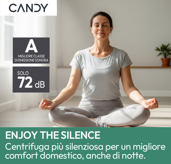 Candy ProWash 500, Lavatrice Carica Frontale 13 KG, 20% più efficente della classe A, 1400 giri, Bianco, Inverter, Vapore, Wi-Fi, Smart Wash, BR 413BL8-S