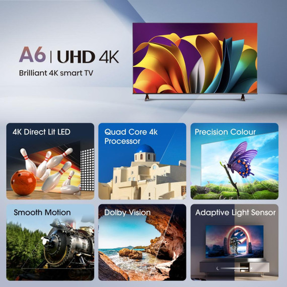 Hisense 43E6ST 109,2 cm (43") 4K Ultra HD Smart TV Wi-Fi Nero 200 cd/m²