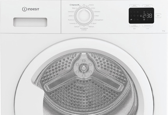 Indesit C YD 93D WW IT, Capacità 9kg, classe D, colore White, Dispay digitale, QuickDry