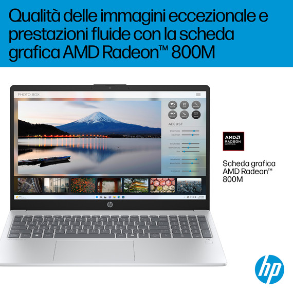 HP OmniBook 3 Laptop Next Gen AI 15-fn0012nl Copilot+ PC AMD Ryzen AI 5 330 Computer portatile 39,6 cm (15.6") Full HD 24 GB DDR5-SDRAM 1 TB SSD Wi-Fi 6 (802.11ax) Windows 11 Home Argento
