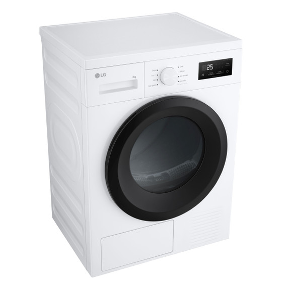 LG RNA1008NWK Asciugatrice 8kg Pompa di calore, Classe D, 8 programmi, Sensore asciugatura