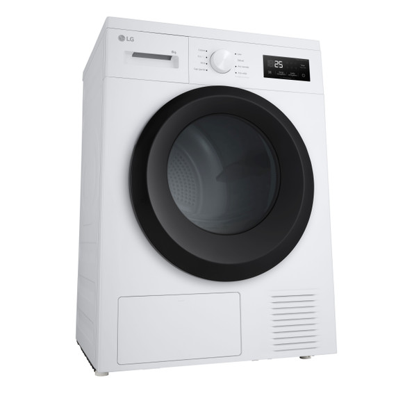LG RNA1008NWK Asciugatrice 8kg Pompa di calore, Classe D, 8 programmi, Sensore asciugatura