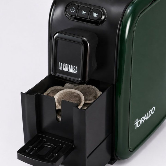 Toraldo La Cremosa Macchina Caffè a Cialde Verde 1100W 19 Bar