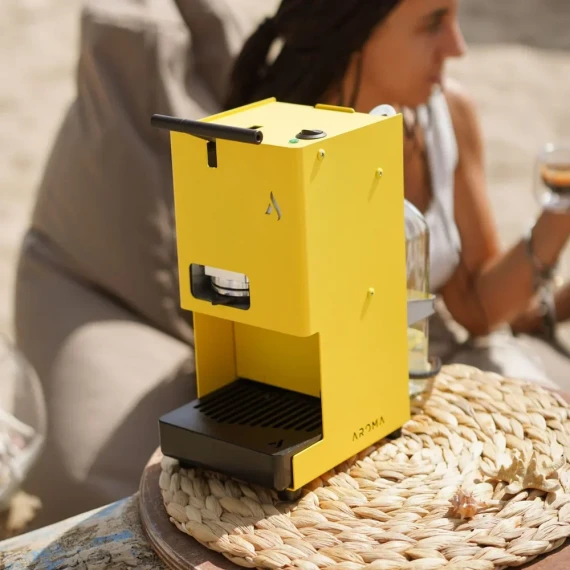 Aroma Ego Macchina da Caffè a Cialde E.S.E. 44mm 380W - Verde - Giallo